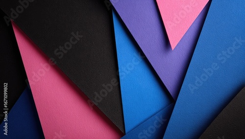 Abstract geometric pattern of overlapping triangles in vibrant colors