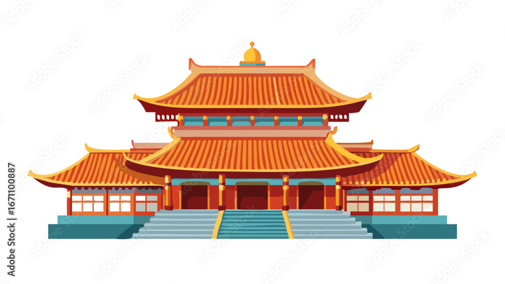 Fototapeta premium Traditional Asian Temple Architecture building