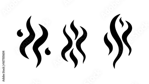 Wispy Black Smoke Swirl steam abstract