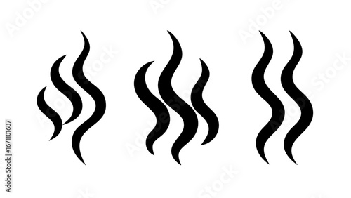 Wispy Black Smoke Swirls steam abstract