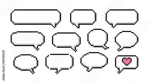 Pixel Art Speech Bubbles Collection