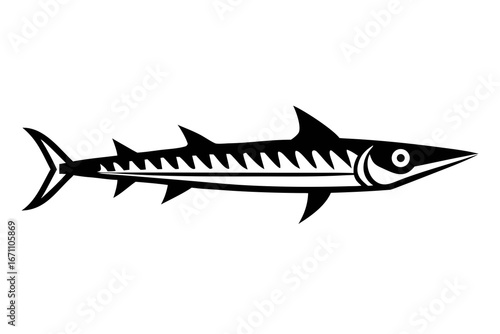 Shark vector illustration isolated on white background for marine and aquatic design