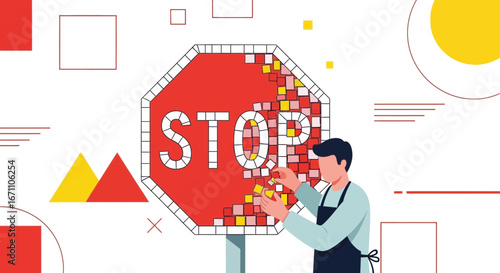 Constructing A Stop Sign: An Artistic Representation Of Creative Composition