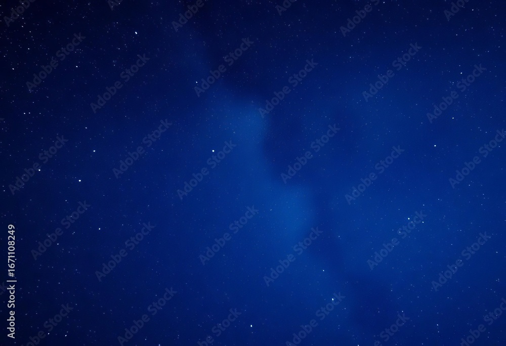 Fototapeta premium Deep blue starry night sky, cosmic dust and nebulae, infinite, stars