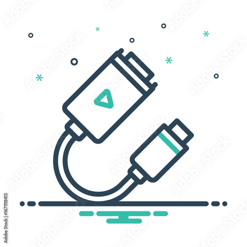 Mix icon for cable connector