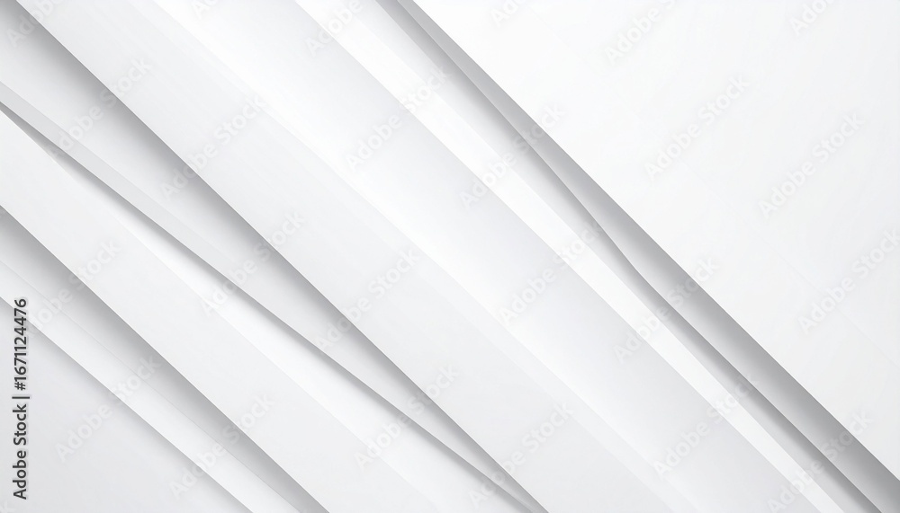 Fototapeta premium White Paper Sheets Overlapping in Minimalist Flat Lay