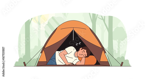 Restful Camping Sleep: Peaceful Slumber Under the Canvas of Nature's Embrace