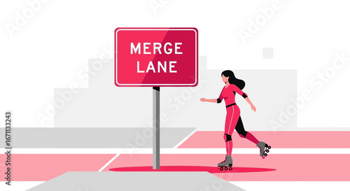 Merging Lanes And Rollerblading: An Active Lifestyle Illustrated With Caution