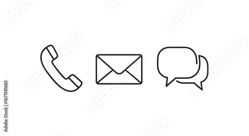 Contact options for business concept illustrating communication channels readily available