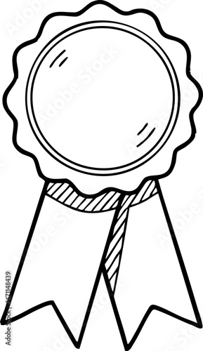 wax seal with ribbon vector