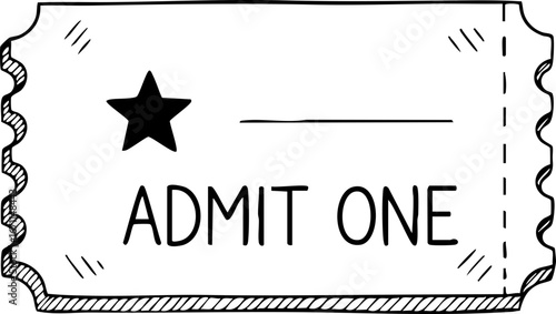 vector illustration of a admission ticket