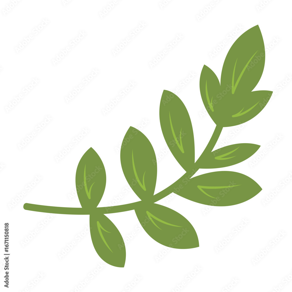Fototapeta premium Illustration of a red flower with a long green stem, representing elegant floral botanical element for design purposes. 