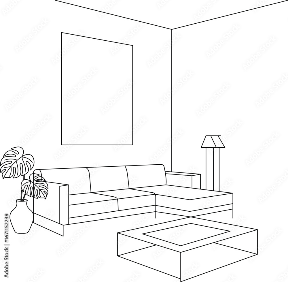 Fototapeta premium interior of a room