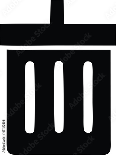 Simple trash can icon for digital design and deletion tasks clean minimalist symbol graphic