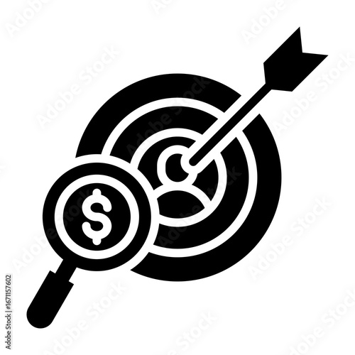 Niche Icon Glyph Style Vector Illustration