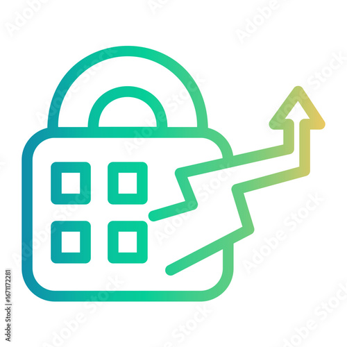 violation Line Gradient Icon