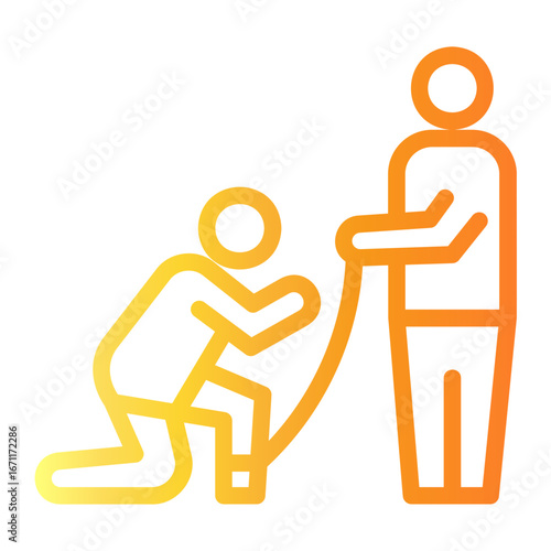 violation Line Gradient Icon