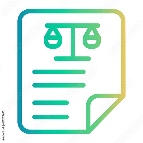 violation Line Gradient Icon