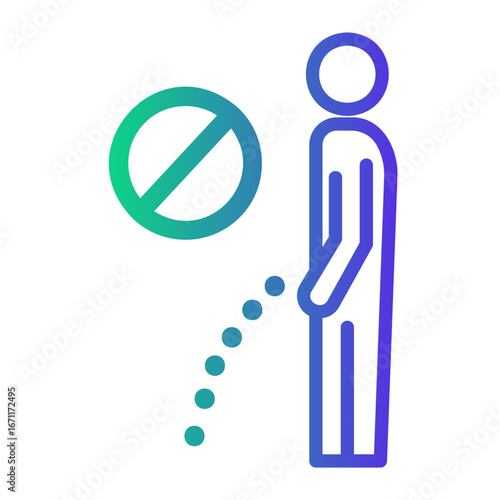 violation Line Gradient Icon