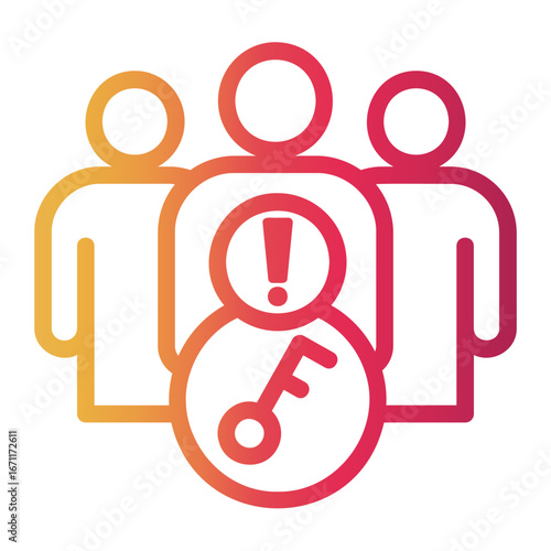 violation Line Gradient Icon