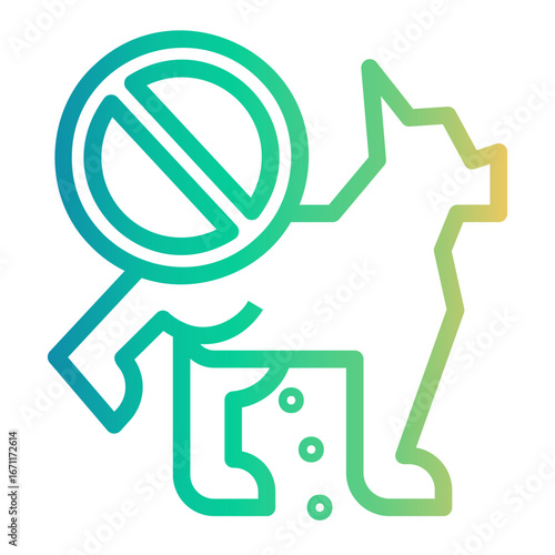 violation Line Gradient Icon