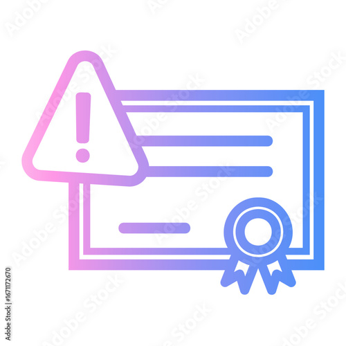 violation Line Gradient Icon