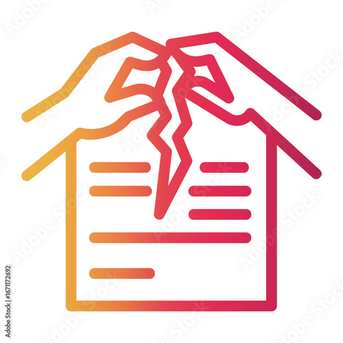 violation Line Gradient Icon