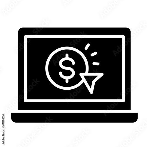 Pay Per Click  Icon Element For Design