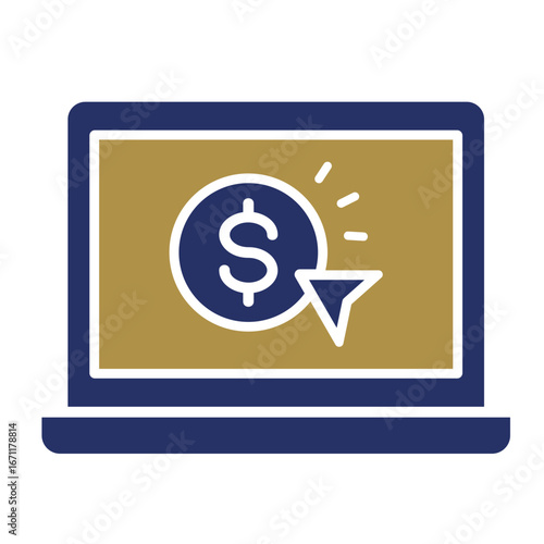Pay Per Click  Icon Element For Design