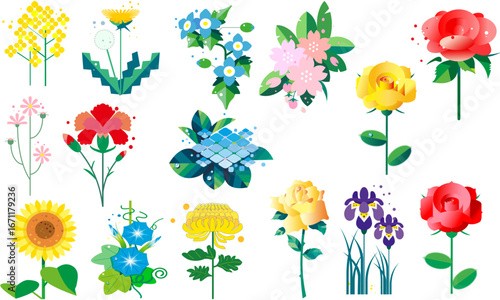 デザイン的な花のデザイン集02