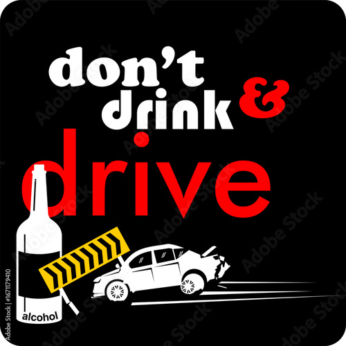 Don't drink and drive, sign vector
