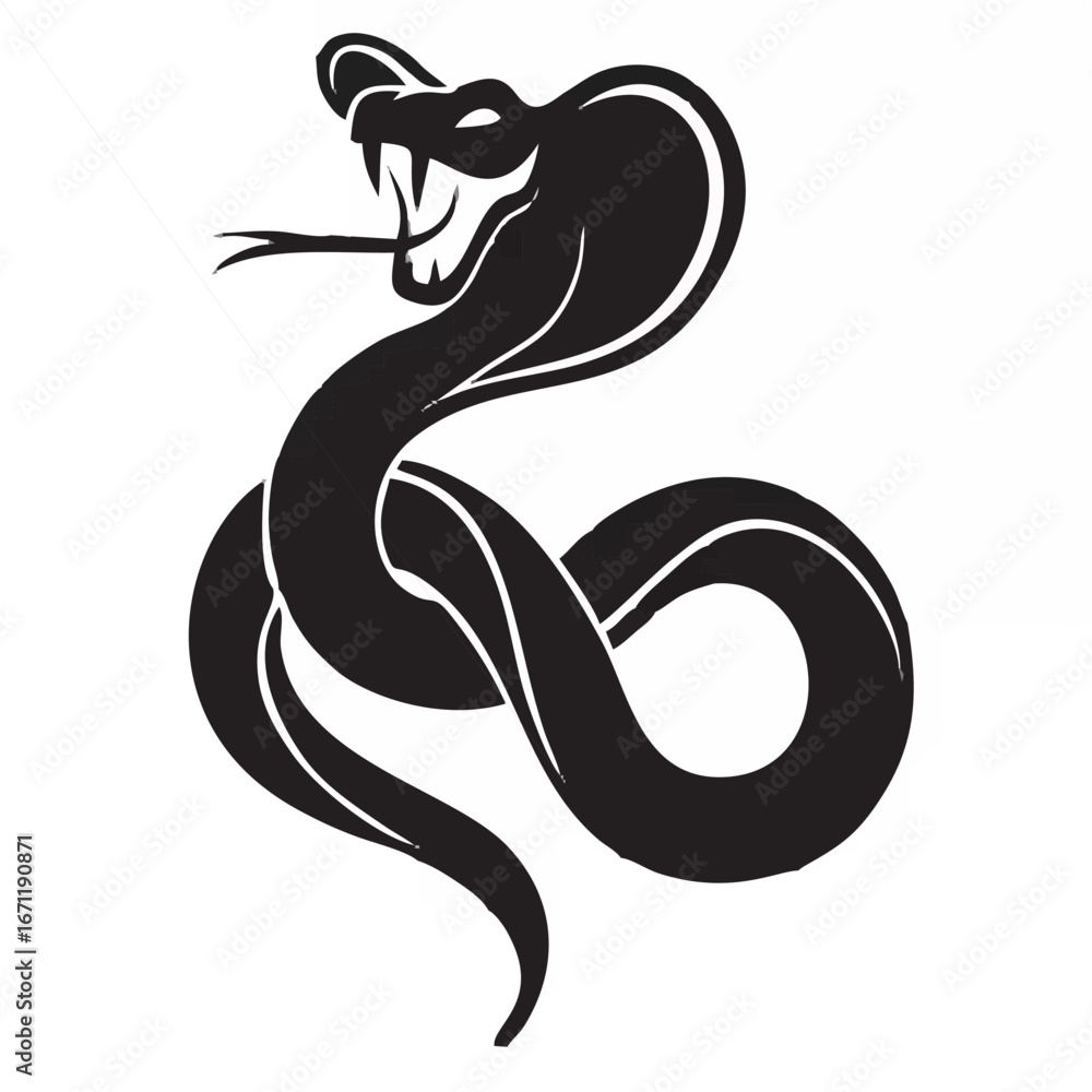 Obraz premium Black Cobra Symbol Vector.eps