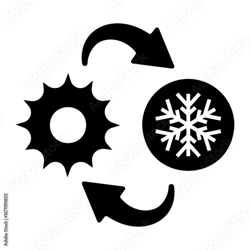 climate change Solid icon