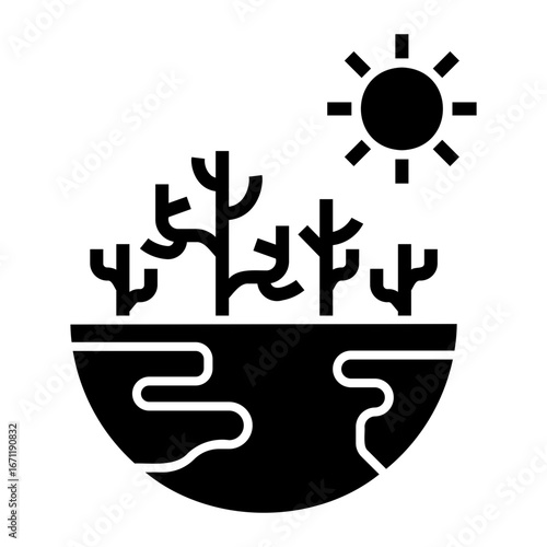 climate change Solid icon