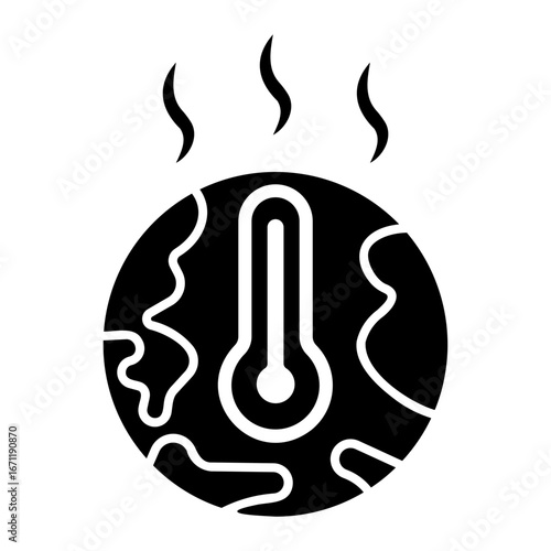 climate change Solid icon