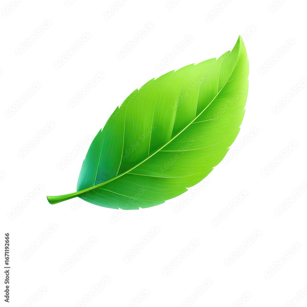 Fototapeta premium Vibrant green leaf graphic