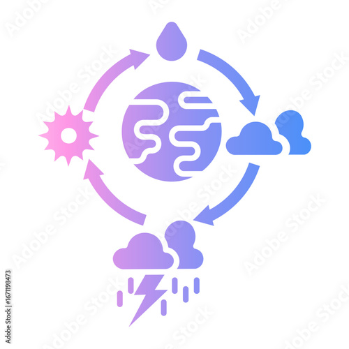 climate change Gradient icon