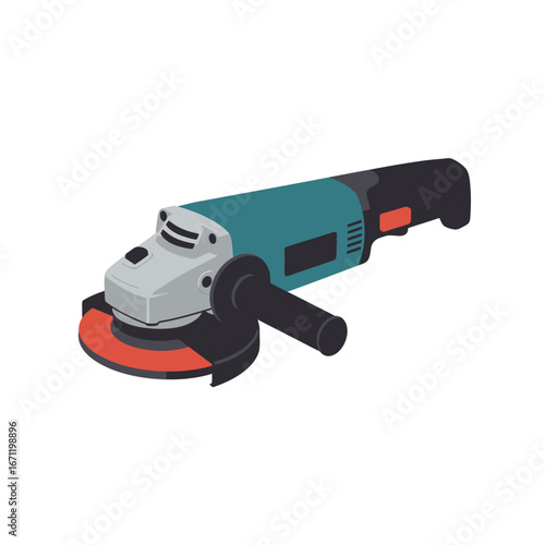 This versatile electric angle grinder, equipped with a rotating abrasive disc, is a key tool for cutting, grinding, and polishing diverse materials.