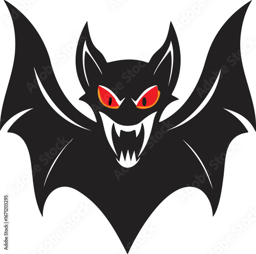 Halloween Bat Silhouette Graphic Icon