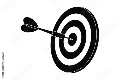 Dart hits bullseye on target board