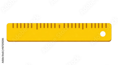 Simple yellow ruler graphic