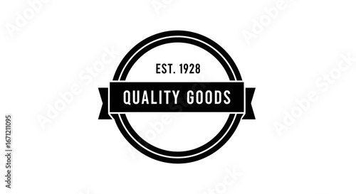 Timeless quality goods established 1928 emblem evokes heritage and trust for premium brands