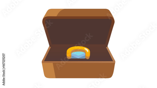 Celebrate your love with this elegant engagement ring in a classic brown box, perfect for proposals and anniversaries, symbolizing commitment and everlasting love.