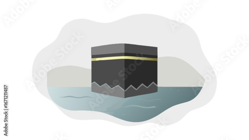 Iconic Kaaba structure in Mecca embodies sacred pilgrimage and deep spiritual devotion for Muslims worldwide, representing faith and unity.
