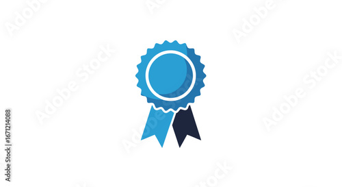 Achieve excellence with this sleek blue award ribbon, symbolizing success, achievement, and recognition for top performers.
