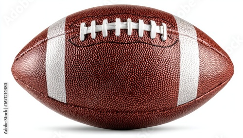 Close-up of a brown American football