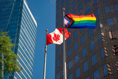 Bandera de canada y LGBT