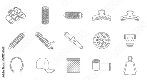 Collection of Hair Styling Tools and Accessories