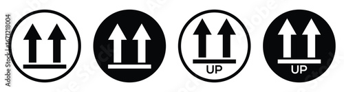 This Side Up Icon – Keep Upright Package Symbol for Safe Shipping and Fragile Box Handling.