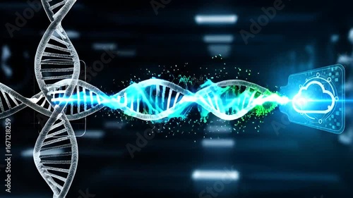 DNA and Cloud Data Transfer: A Visual Representation of Genetic Information Storage